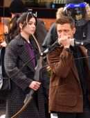 Hailee Steinfeld and Jeremy Renner on the Set of 'Hawkeye' in NYC