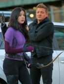 Hailee Steinfeld and Jeremy Renner on the Set of 'Hawkeye' in NYC