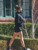Hailey Baldwin Leaving a Private Pilates Class in Los Angeles