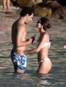 Iris Mittenaere in Tiny Bikini on the Beach in St. Martin