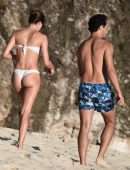 Iris Mittenaere in Tiny Bikini on the Beach in St. Martin