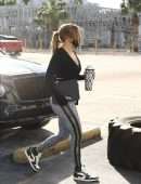 Jennifer Lopez Cleavage and Booty in Leggings, Outside a Gym in Miami