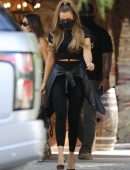 Khloe Kardashian and Kim Kardashian Visiting a Friend in Malibu