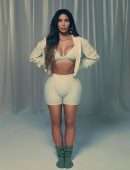 Kim Kardashian Cleavage in WestShapewear SKIMS on SSENSE Photoshoot