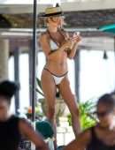 Kimberley Garner Booty in Bikini on the Beach in Barbados