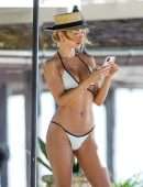 Kimberley Garner Booty in Bikini on the Beach in Barbados