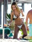 Kimberley Garner Booty in Bikini on the Beach in Barbados