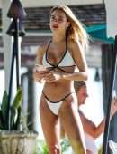 Kimberley Garner Booty in Bikini on the Beach in Barbados