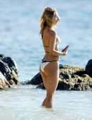 Kimberley Garner Booty in Bikini on the Beach in Barbados