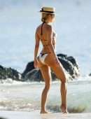 Kimberley Garner Booty in Bikini on the Beach in Barbados