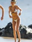 Kimberley Garner Booty in Bikini on the Beach in Barbados