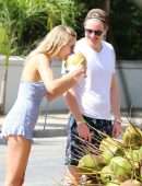 Kimberley Garner Leggy, Out in Holetown, Barbados