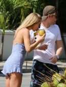 Kimberley Garner Leggy, Out in Holetown, Barbados