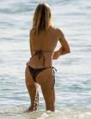 Kimberley Garner Booty in a Wet Bikini on the Beach in Barbados