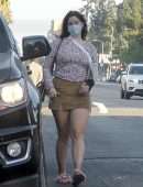 Lana Del Rey Leggy Outside Il Tramezzino in Studio City