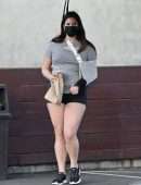 Lana Del Rey Leggy Outside Hugo's Tacos in Los Angeles