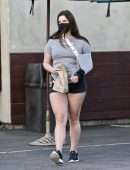 Lana Del Rey Leggy Outside Hugo's Tacos in Los Angeles