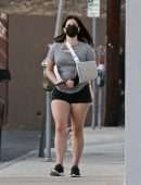 Lana Del Rey Leggy Outside Hugo's Tacos in Los Angeles