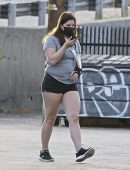 Lana Del Rey Leggy Outside Hugo's Tacos in Los Angeles
