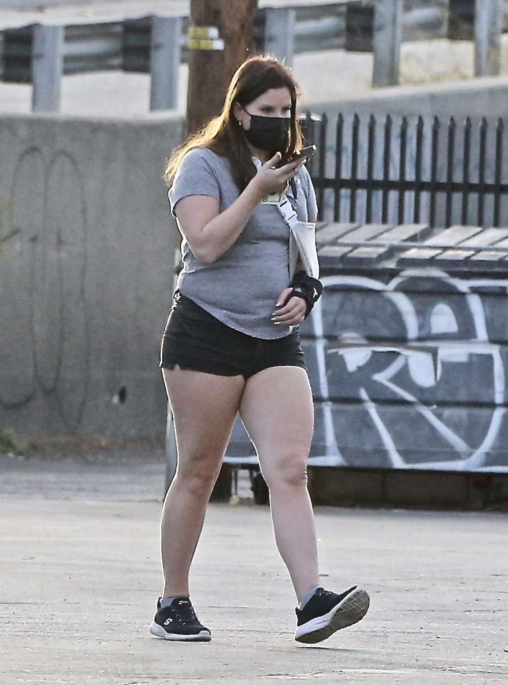 Lana Del Rey Leggy Outside Hugo's Tacos in Los Angeles