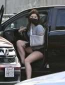 Lana Del Rey Leggy Outside Hugo's Tacos in Los Angeles