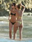 Lucy Watson and Tiffany Watson Booty in Bikini on the Beach in Barbados