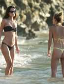 Lucy Watson and Tiffany Watson Booty in Bikini on the Beach in Barbados
