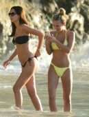 Lucy Watson and Tiffany Watson Booty in Bikini on the Beach in Barbados