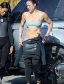 Michelle Rodriguez Booty, Surfing with Friends in Malibu