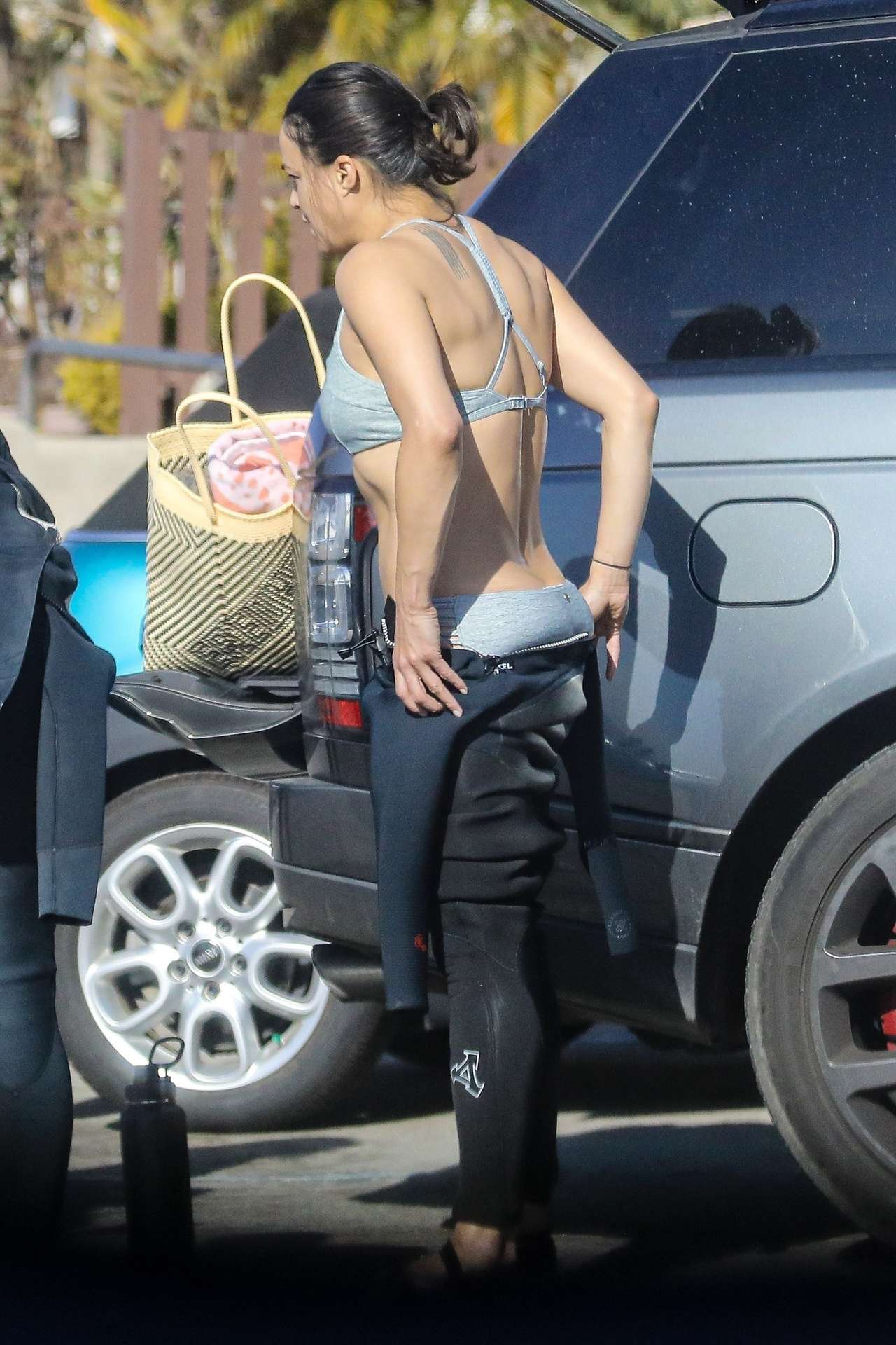 Michelle Rodriguez Booty, Surfing with Friends in Malibu