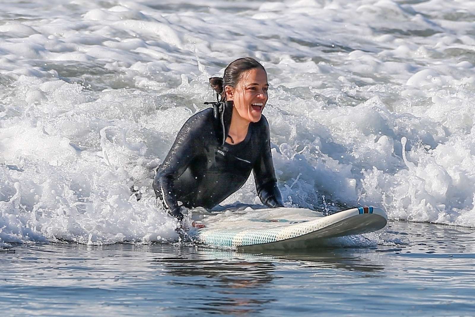 Michelle Rodriguez Booty, Surfing with Friends in Malibu