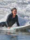 Michelle Rodriguez Booty, Surfing with Friends in Malibu