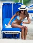Montana Brown Booty in a Bikini on the Beach in Barbados