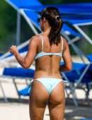Montana Brown Booty in a Bikini on the Beach in Barbados