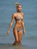 Pia Mia Perez Booty in a Thong BIkini on the Beach in Miami