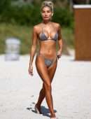 Pia Mia Perez Booty in a Thong BIkini on the Beach in Miami