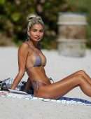 Pia Mia Perez Booty in a Thong BIkini on the Beach in Miami