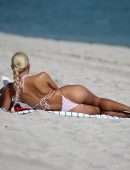 Pia Mia Perez Booty in Bikini on the Beach in Miami