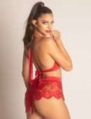 Priscilla Huggins Ortiz Photoshoot in Red Lingerie