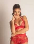 Priscilla Huggins Ortiz Photoshoot in Red Lingerie