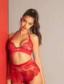 Priscilla Huggins Ortiz Photoshoot in Red Lingerie