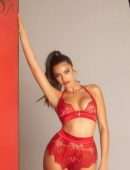 Priscilla Huggins Ortiz Photoshoot in Red Lingerie