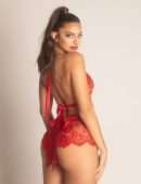 Priscilla Huggins Ortiz Photoshoot in Red Lingerie