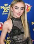 Sabrina Carpenter in a See-Through Dress at 2020 MTV Movie & TV Awards: Greatest Of All Time in Los Angeles
