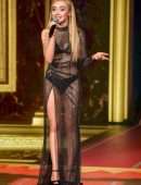 Sabrina Carpenter in a See-Through Dress at 2020 MTV Movie & TV Awards: Greatest Of All Time in Los Angeles