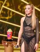 Sabrina Carpenter in a See-Through Dress at 2020 MTV Movie & TV Awards: Greatest Of All Time in Los Angeles