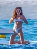 Sarah Hyland Booty in a Tiny White Bikini in Cabo San Lucas