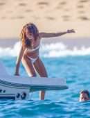 Sarah Hyland Booty in a Tiny White Bikini in Cabo San Lucas