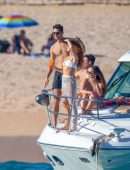 Sarah Hyland Booty in a Tiny White Bikini in Cabo San Lucas