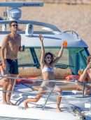 Sarah Hyland Booty in a Tiny White Bikini in Cabo San Lucas